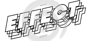 Font effect vector modern typography