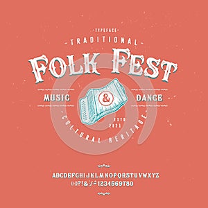 Font Folk Fest Craft retro vintage typeface design