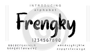 Font frengky Abstract Fashion font alphabet.