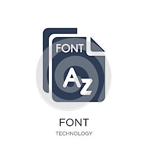 Font icon. Trendy flat vector Font icon on white background from