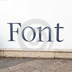 Font isolated on white background photo