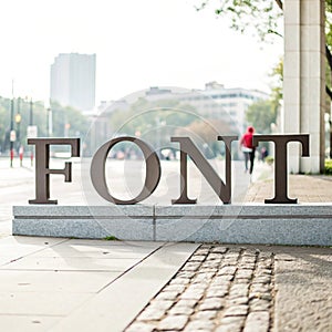 Font isolated on white background