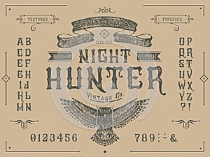 Font Miracle. Craft retro vintage typeface design