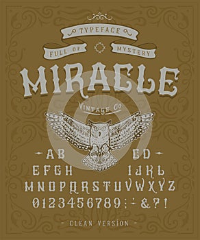 Font Miracle. Craft retro vintage typeface design