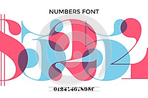 Font of numbers in classical french didot