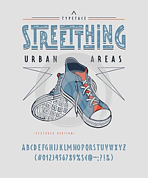 Font Street thing. Craft retro vintage typeface