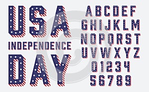 Font USA Flag Stars and Stripes