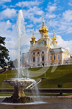 A fontain and a church photo