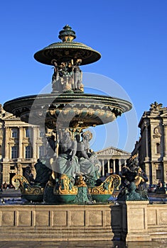 Fontain at the Concorde square, Paris, France