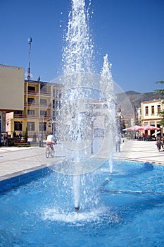 Fontain on the place of the communal administration Pogradec - Albania