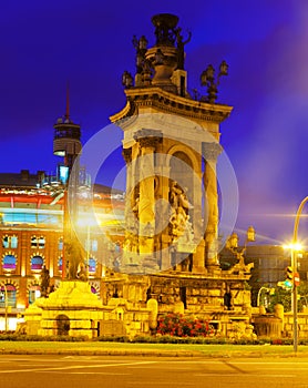 Fontain on Spain square at Barcelona photo