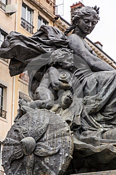 Fontaine Bartholdi, Place des Terreaux, Lyon photo