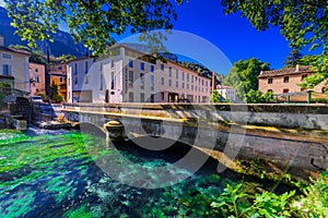 Fontaine de Vaucluse, Provence, France photo