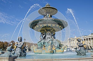 Fontaine des Mers Fountain of the Seas, Concorde Square, Paris