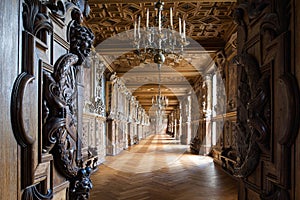 Fontainebleau, France - 16 August 2015 : Interior view