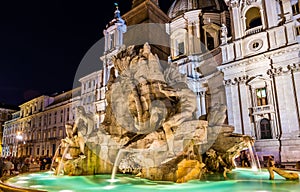 Fontana dei Quattro Fiumi in Rome