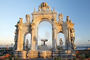 Fontana del Gigante or Fountain of the Giant in Naples