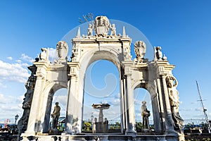 Fontana del Gigante or Fountain of the Giant, Naples, Italy photo