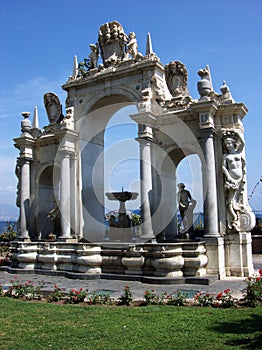 The Fontana del Gigante,Immacolatella,Fountain of the Giant in Naples-Italy