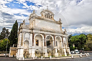 Fontana dell`Acqua Paola, Il Fontanone on Janiculum hill in Rome. Italy