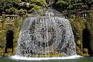 Fontana dell'Ovato, Villa d`Este fountain and garden in Tivoli n photo