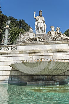 Fontana della Dea di Roma, Piazza del Popolo, Rome, Italy