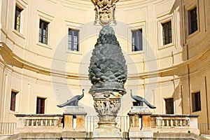Fontana della Pigna Pine Cone Fountain from the 1st century AD, Vatican, Rome, Italy