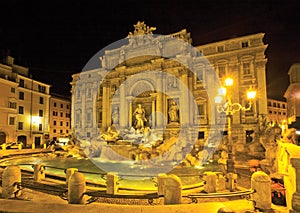 Fontana di Trevi by night Rome