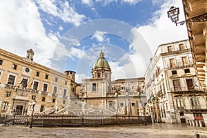 Fontana Pretoria in Palermo, Sicily, Italy