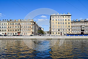 The Fontanka river embankment in St.Petersburg