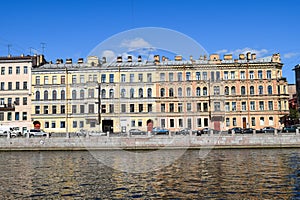 The Fontanka river embankment in St.Petersburg