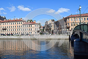 The Fontanka river embankment in St.Petersburg