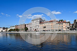 The Fontanka river embankment in St.Petersburg