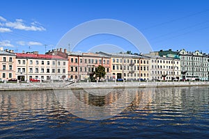 The Fontanka river embankment in St.Petersburg