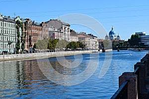 The Fontanka river embankment in St.Petersburg