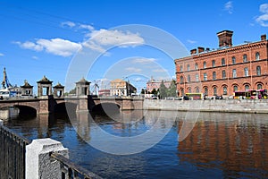 The Fontanka river embankment in St.Petersburg