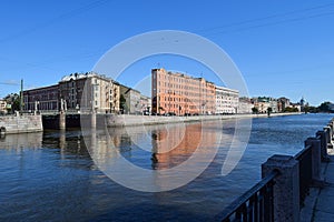 The Fontanka river embankment in St.Petersburg