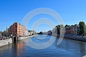 The Fontanka river embankment in St.Petersburg