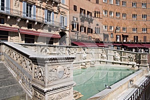 The Fonte Gaia fountain in Siena