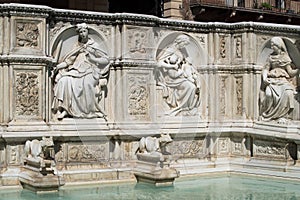 The Fonte Gaia fountain in Siena