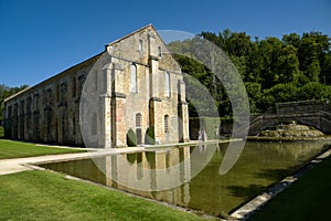 The Fontenay Abbey on the town of Montbard