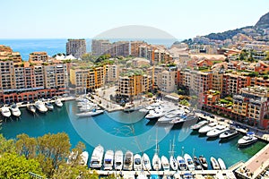 Fontvieille port, Monaco photo