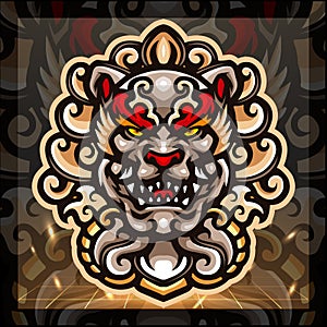 Foo dog mascot. esport logo design