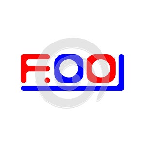 FOO letter logo creative design with vector graphic, FOO