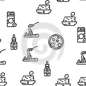 Food Additives Formula Vector Seamless Pattern