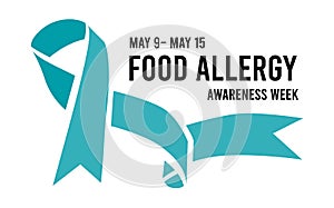 Food Allergy Awareness Week. Vector illustration on white