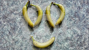 Food art - bananas on the floor