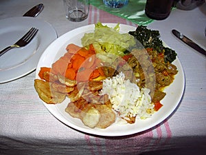 The food in Axum city, Ethiopia