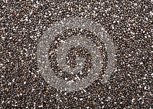 Food background, Chia cia seeds close-up