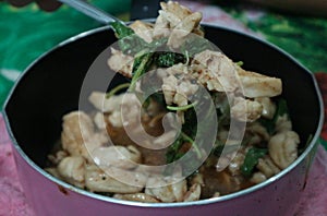 Food background foodthai chicken delicias photo